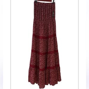 J for Justify Floral  Strapless Maxi Dress NWT